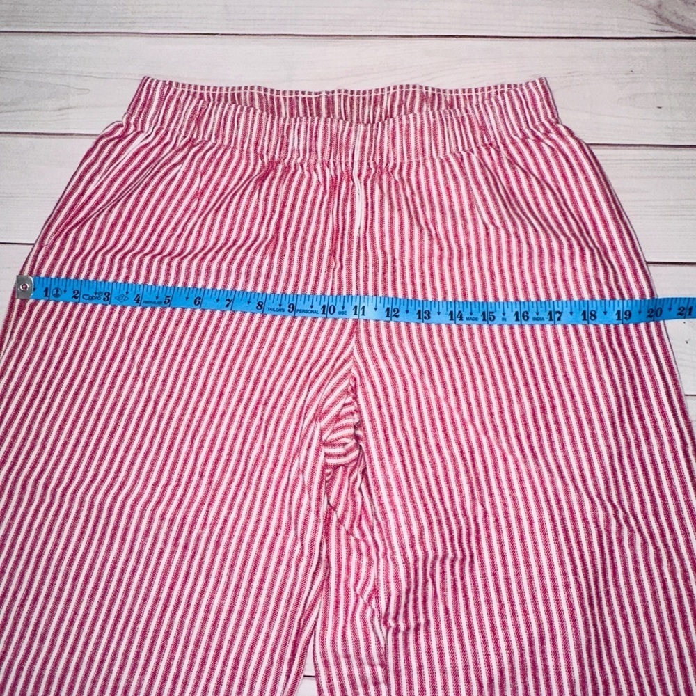Liz Claiborne Red & White Pinstripe Pajama Set | Size M Classic Cute Comfortable - Picture 5 of 11